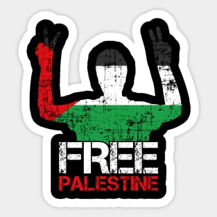 Free Palestine - Palestinian Flag On Palestinian Citizen Sticker